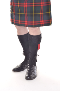 GLENCOE Black kilt socks