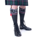 Black Lion Kilt Socks Mid grey