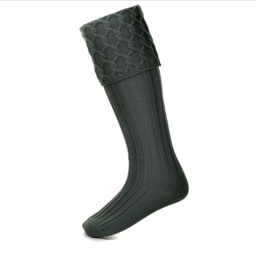 LEWIS charcoal kilt socks