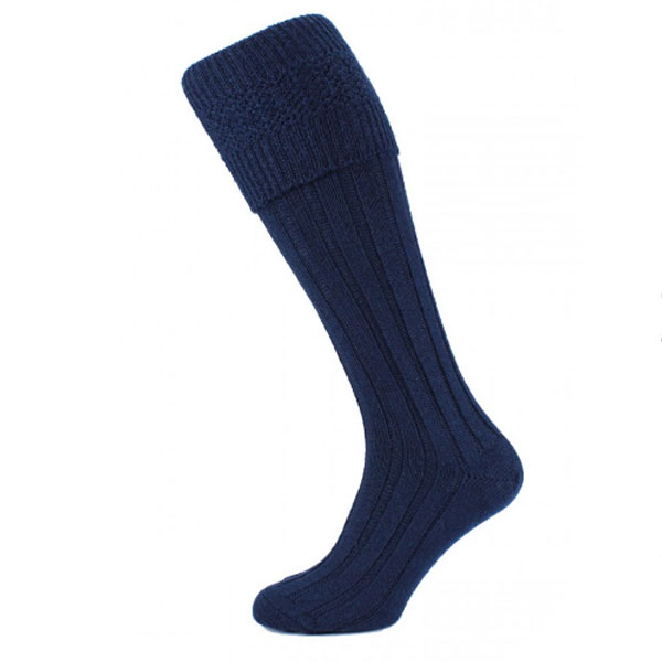 Navy kilt socks (premium) | Navy hose 