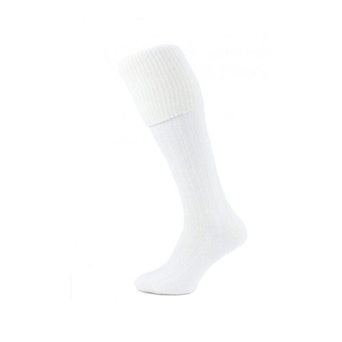 Cream or ecru classic plain kilt socks