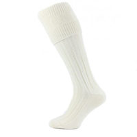 Ecru (cream) kilt socks (premium)