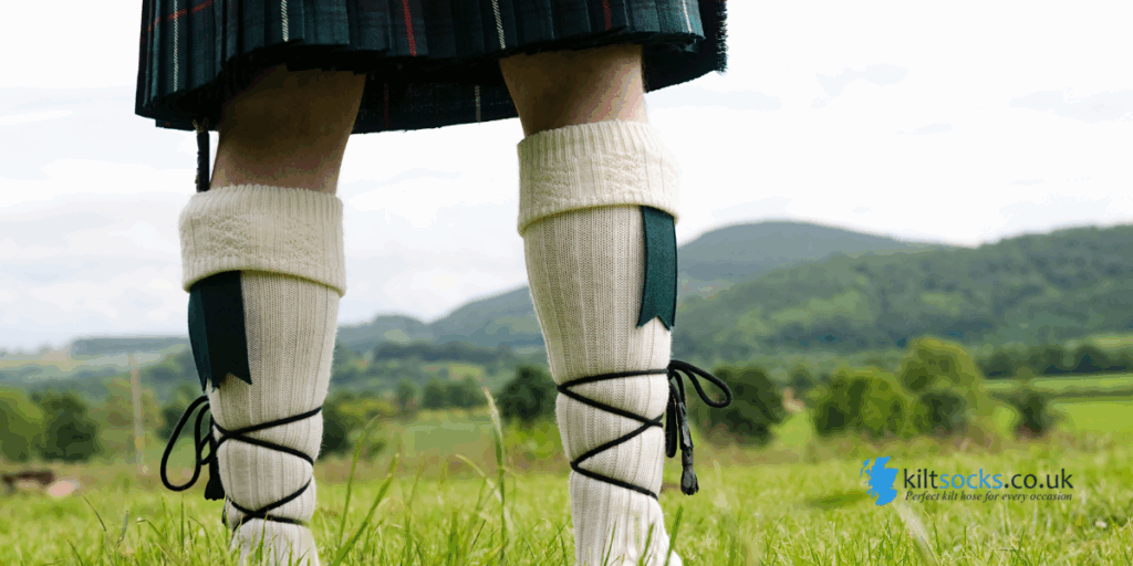 Wide calf kilt socks